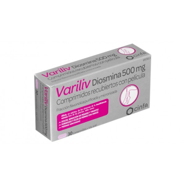 VARILIV DIOSMINA 500 MG COMPRIMIDOS RECUBIERTOS CON...