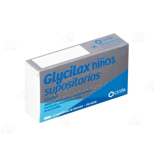 GLYCILAX NIÑOS SUPOSITORIOS, 15 supositorios