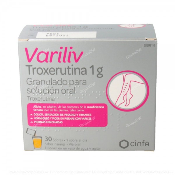VARILIV TROXERUTINA 1 g GRANULADO PARA SOLUCION ORAL, 30...