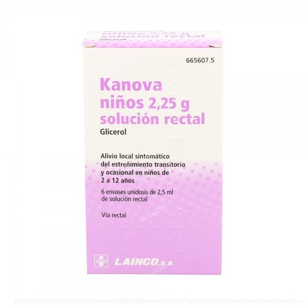 KANOVA NIÑOS 2,25g SOLUCION RECTAL, 6 enemas