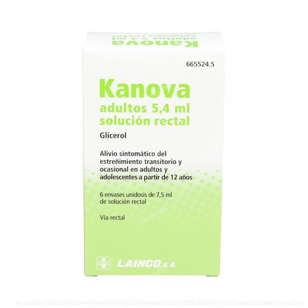 KANOVA ADULTOS 6,75g SOLUCION RECTAL, 6 enemas