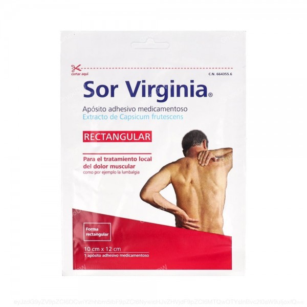 SOR VIRGINIA APOSITO ADHESIVO MEDICAMENTOSO, RECTANGULAR,...