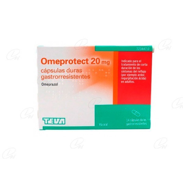 OMEPROTECT 20 mg CAPSULAS GASTRORRESISTENTES, 14 capsulas