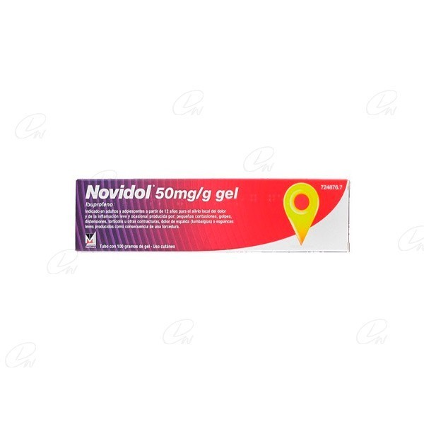 NOVIDOL 50 mg/g GEL, 1 tubo de 100 g