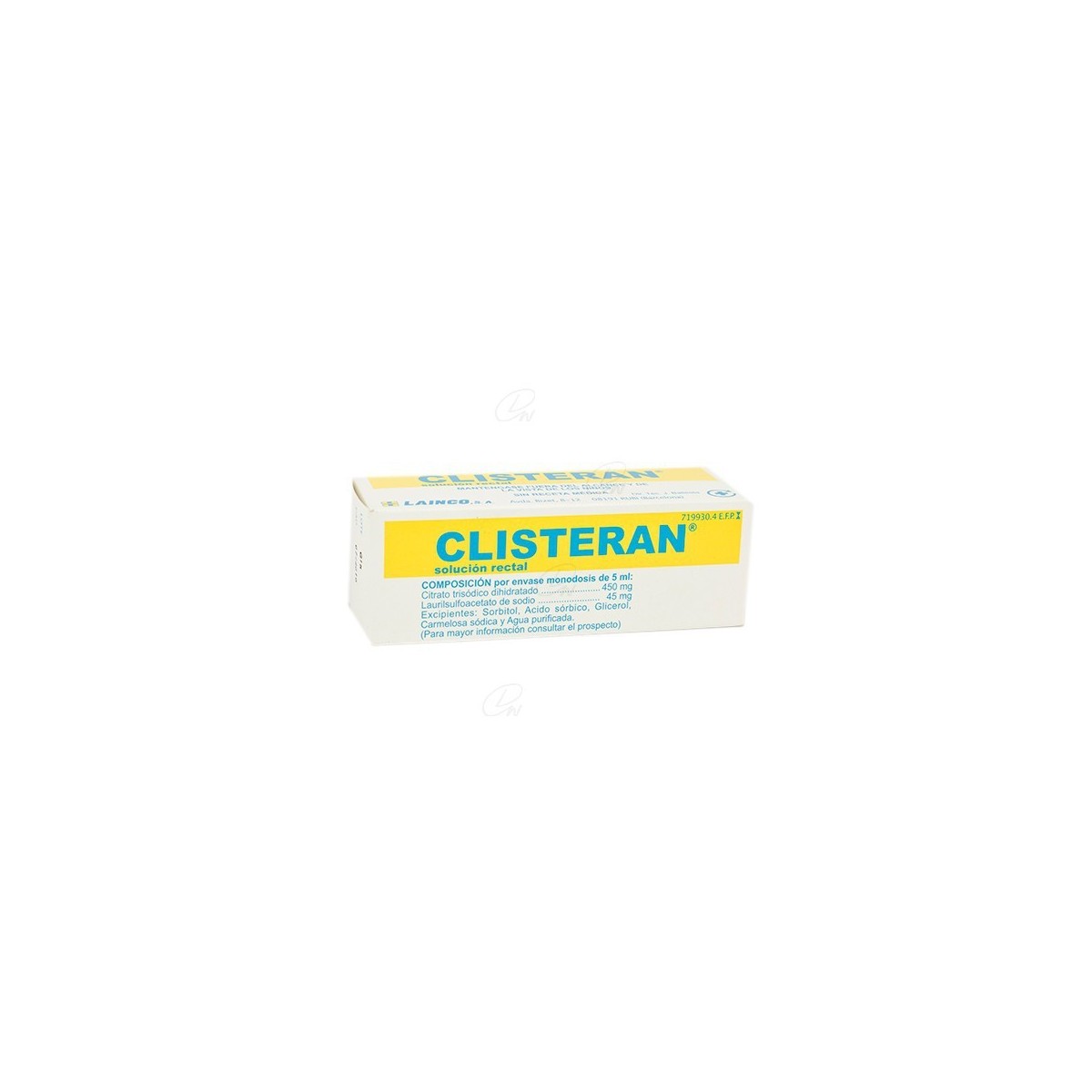 CLISTERAN 450 mg/45mg SOLUCION RECTAL, 1 enema...