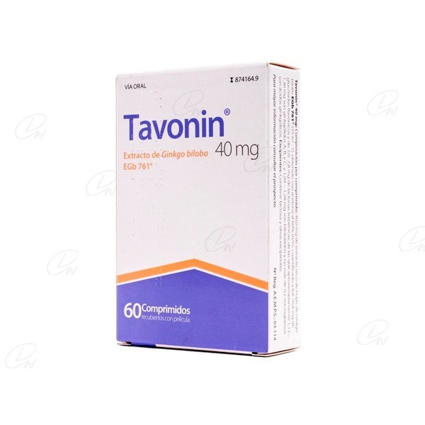 TAVONIN 40 mg COMPRIMIDOS RECUBIERTOS CON PELICULA, 60...
