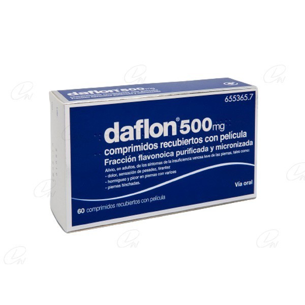 DAFLON 500 mg 60 COMPRIMIDOS RECUBIERTOS