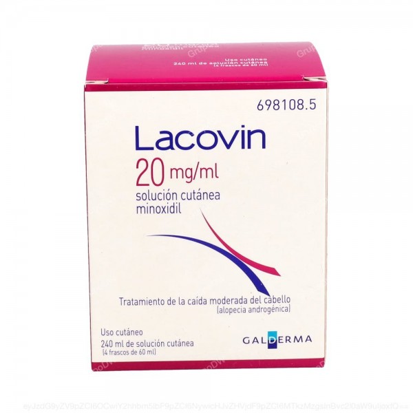 LACOVIN 20 mg/ml SOLUCION CUTANEA, 4 frascos de 60 ml
