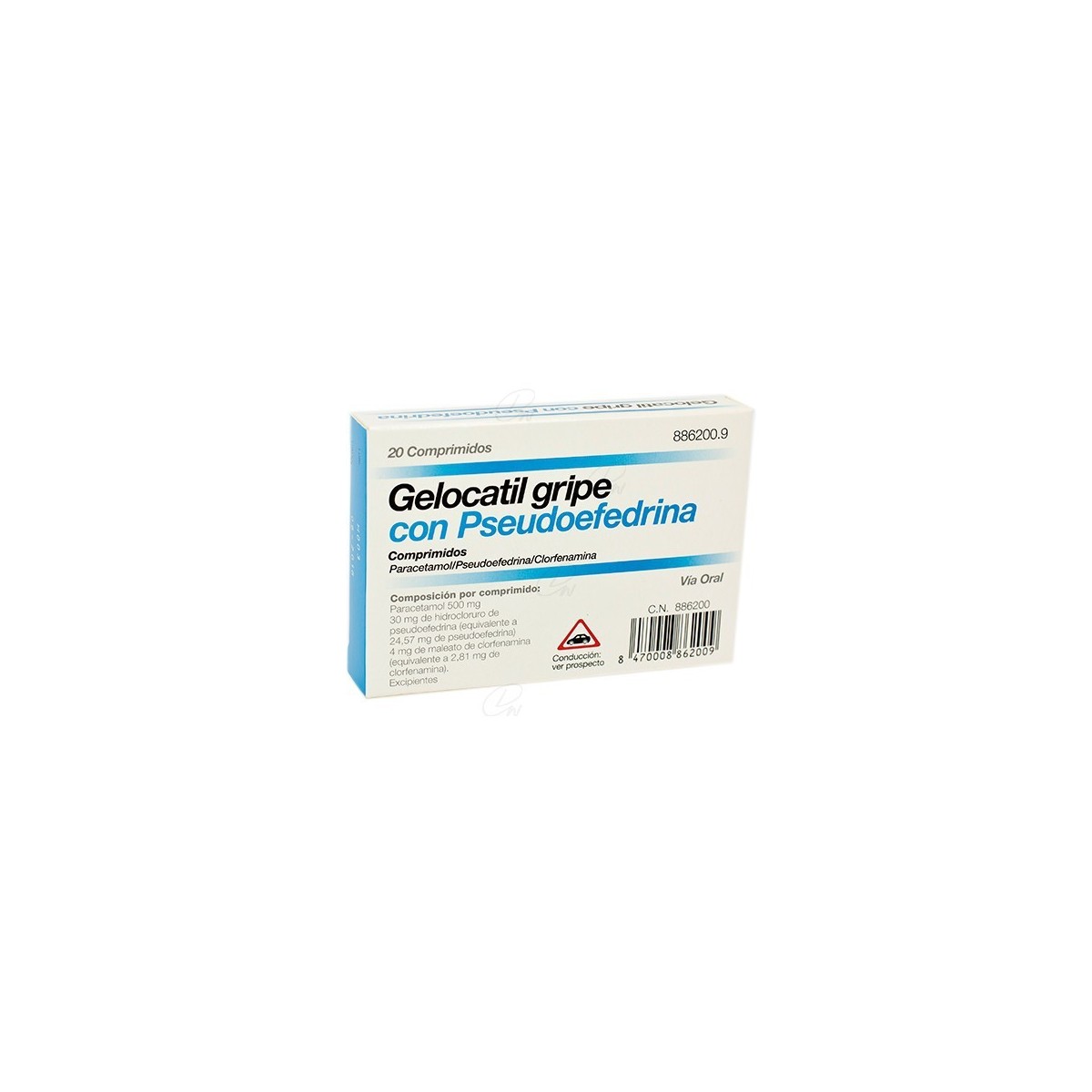 GELOCATIL GRIPE CON PSEUDOEFEDRINA COMPRIMIDOS,...