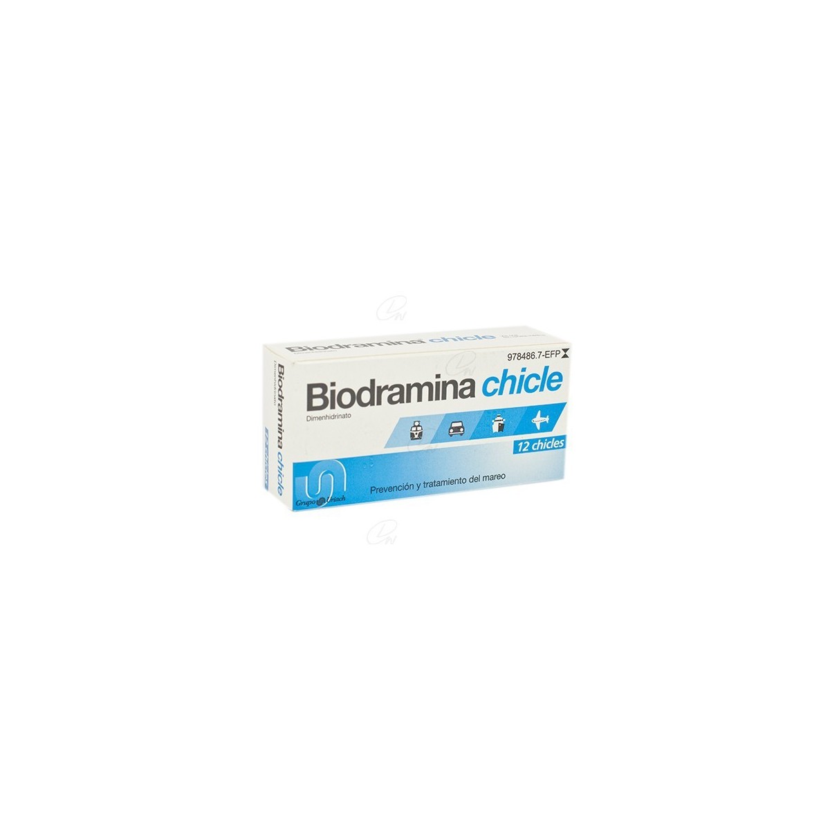 BIODRAMINA 20 mg CHICLES MEDICAMENTOSOS, 12...