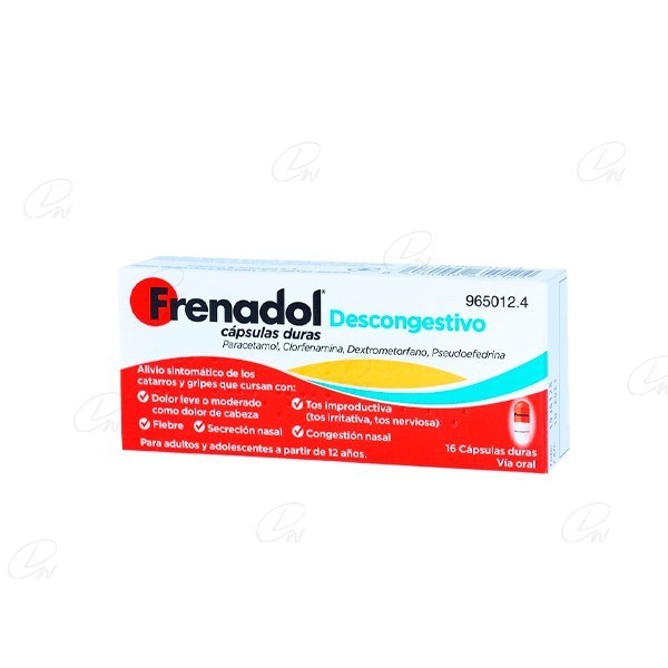 FRENADOL DESCONGESTIVO CAPSULAS DURAS, 6 capsulas