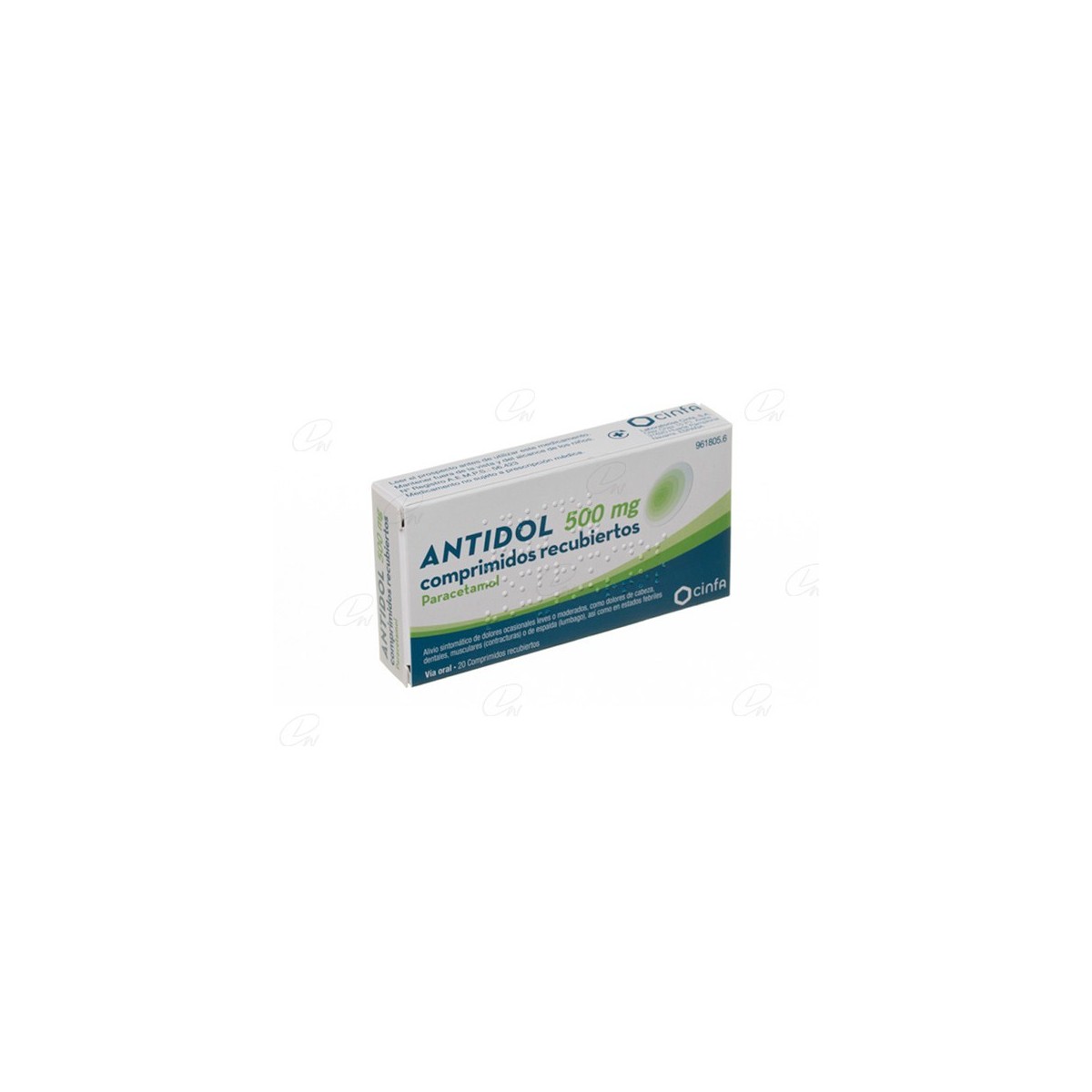 ANTIDOL 500 mg COMPRIMIDOS RECUBIERTOS, 20...
