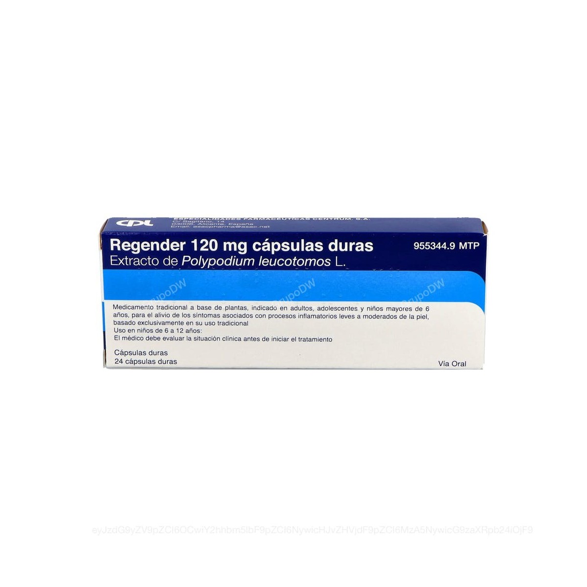 REGENDER 120 mg CAPSULAS DURAS, 24 capsulas