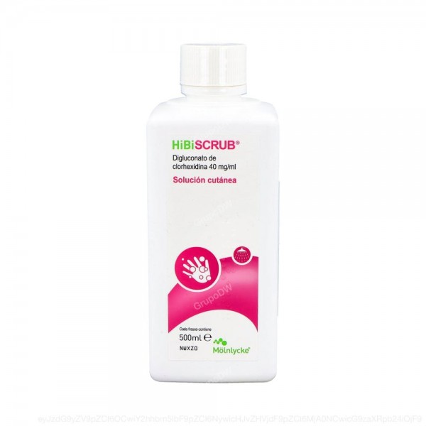 HIBISCRUB 40 mg/ml SOLUCION CUTANEA, 1 frasco de 500 ml