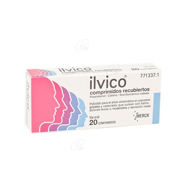 ILVICO COMPRIMIDOS RECUBIERTOS, 20 comprimidos