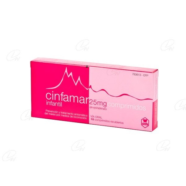 CINFAMAR INFANTIL 25 mg COMPRIMIDOS RECUBIERTOS, 10...