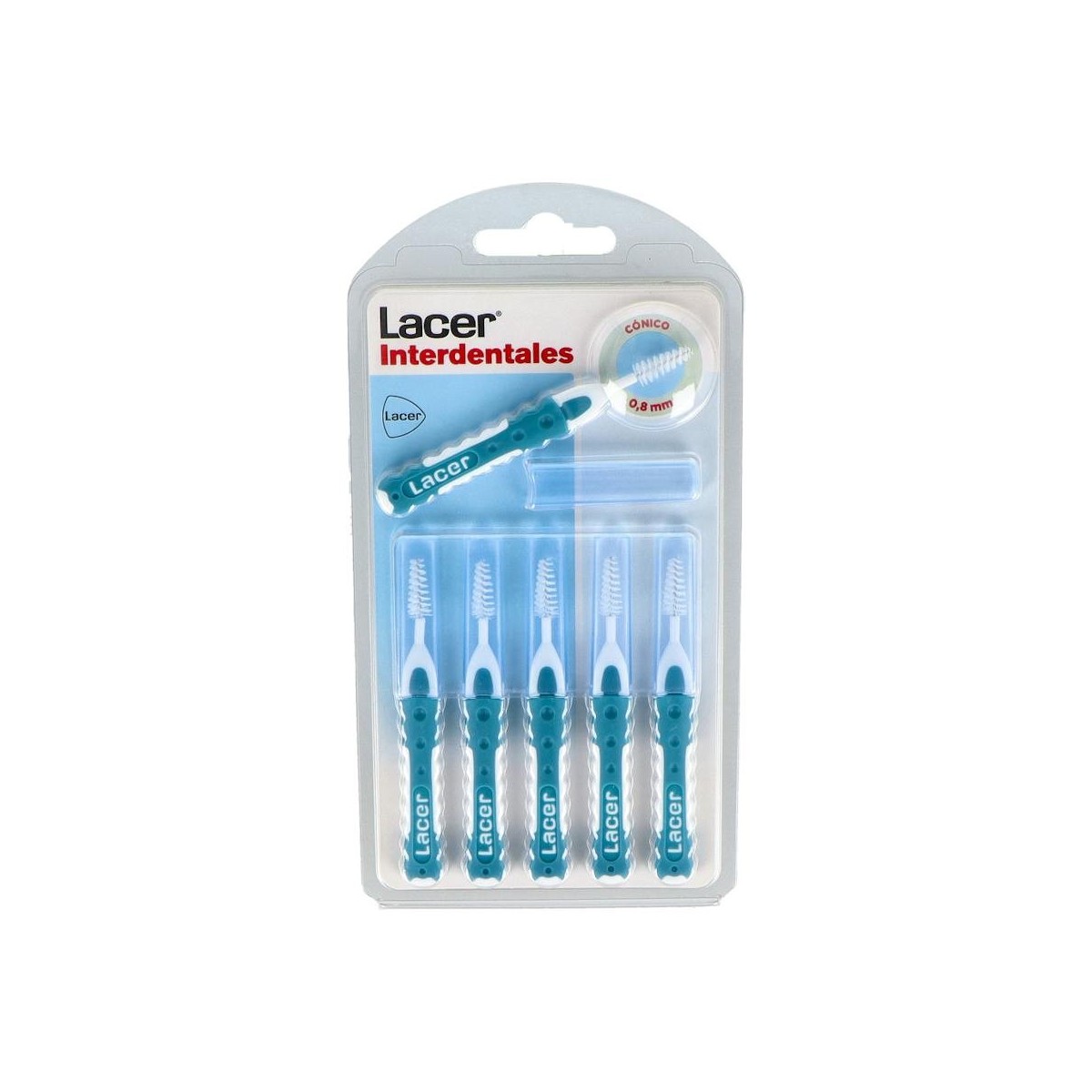 CEPILLO INTERDENTAL LACER CONICO RECTO AZUL 6 U