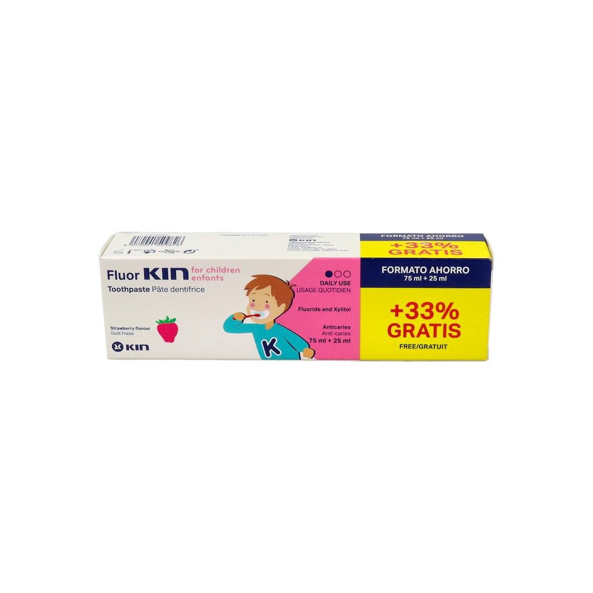 FLUOR KIN FRESA PASTA DENTAL INFANTIL 2-6 AÑOS...