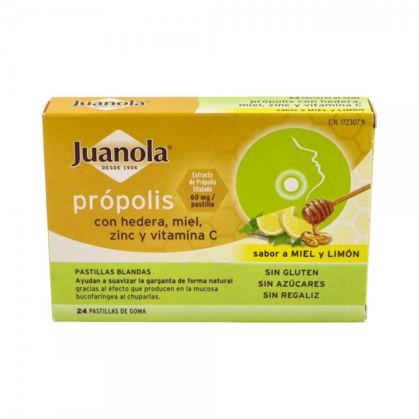 Past Juanola Propolis Hedera Miel Zinc Vit C 24 Past