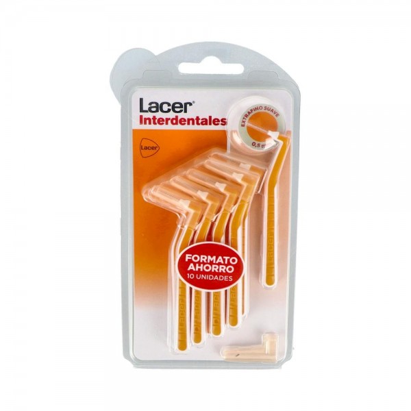 CEPILLO INTERDENTAL LACER EXTRAFINO ANGU SUAVE NARANJA 10 U